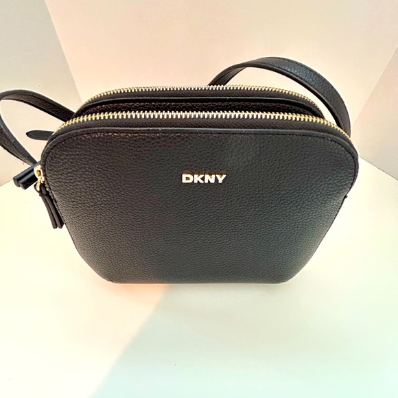 DKNY Black Pebbled Shoulder Bag - Picture 1 of 14